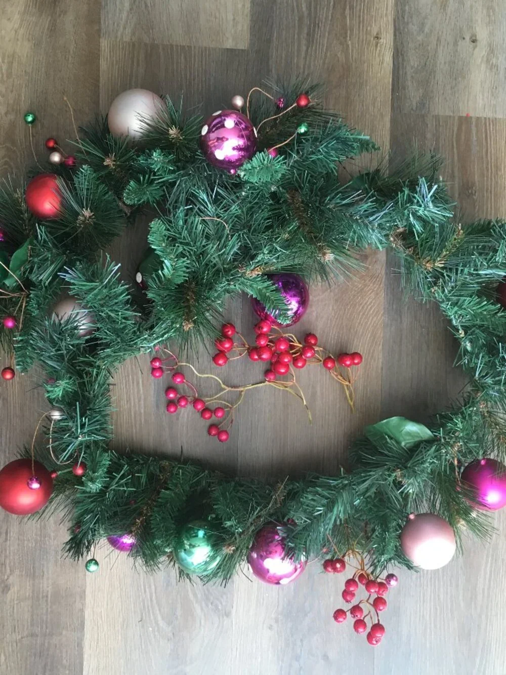 Christmas Garland 6 ft Faux Pine Greenery Farmhouse Decor Mantel Fireplace